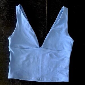 Light Blue Sleeveless Women's Top